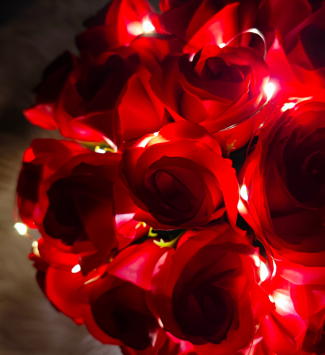 Flowerbox de Roses Lumineuse