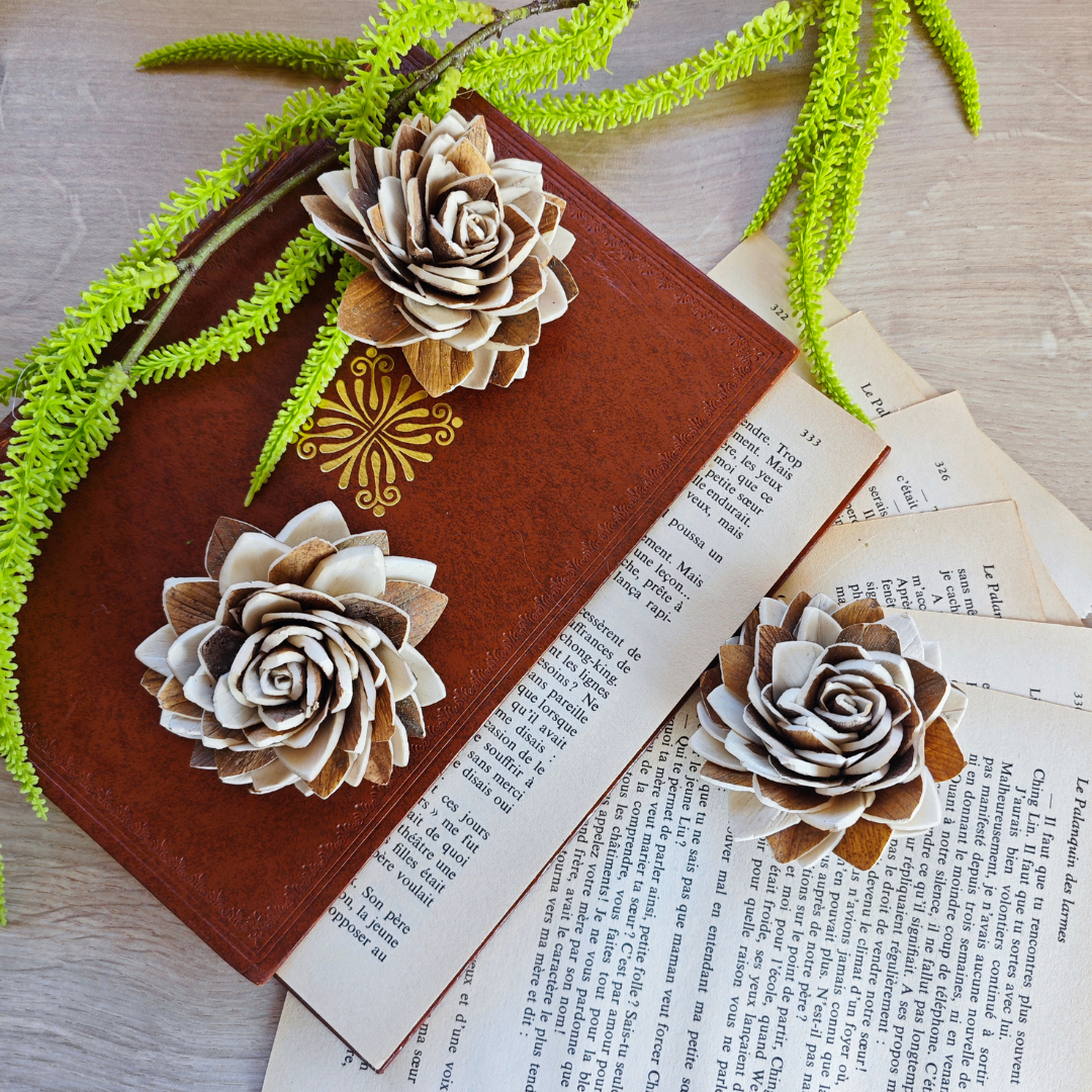 Fleur en bois (Lot de 5) - Déna