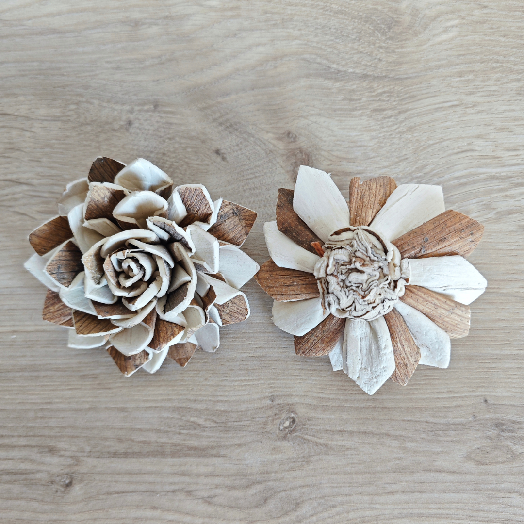 Fleur en bois (Lot de 5) - Eléna