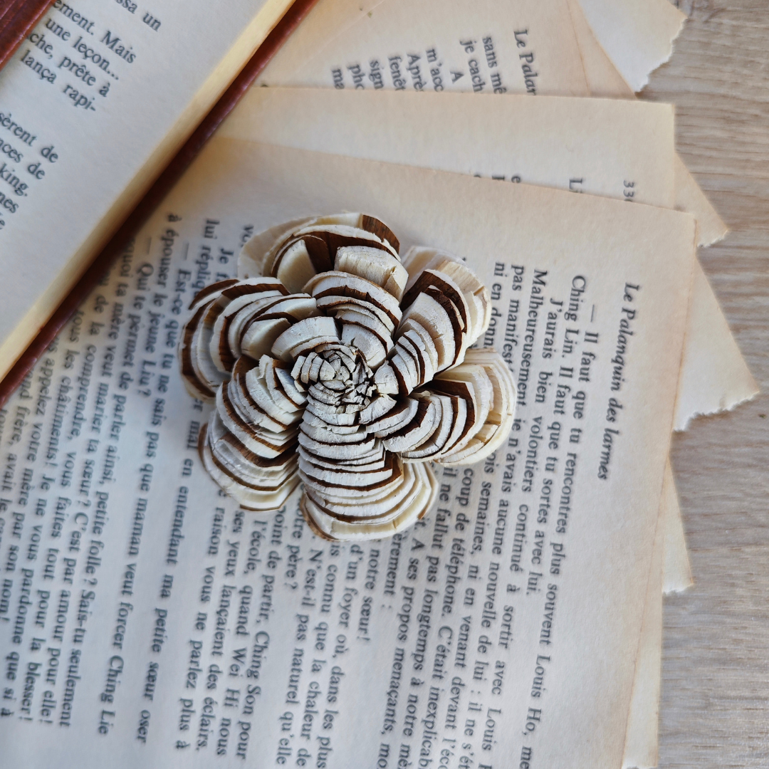 Fleur en bois (Lot de 5) - Jeanne