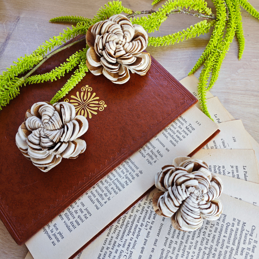 Fleur en bois (Lot de 5) - Jeanne