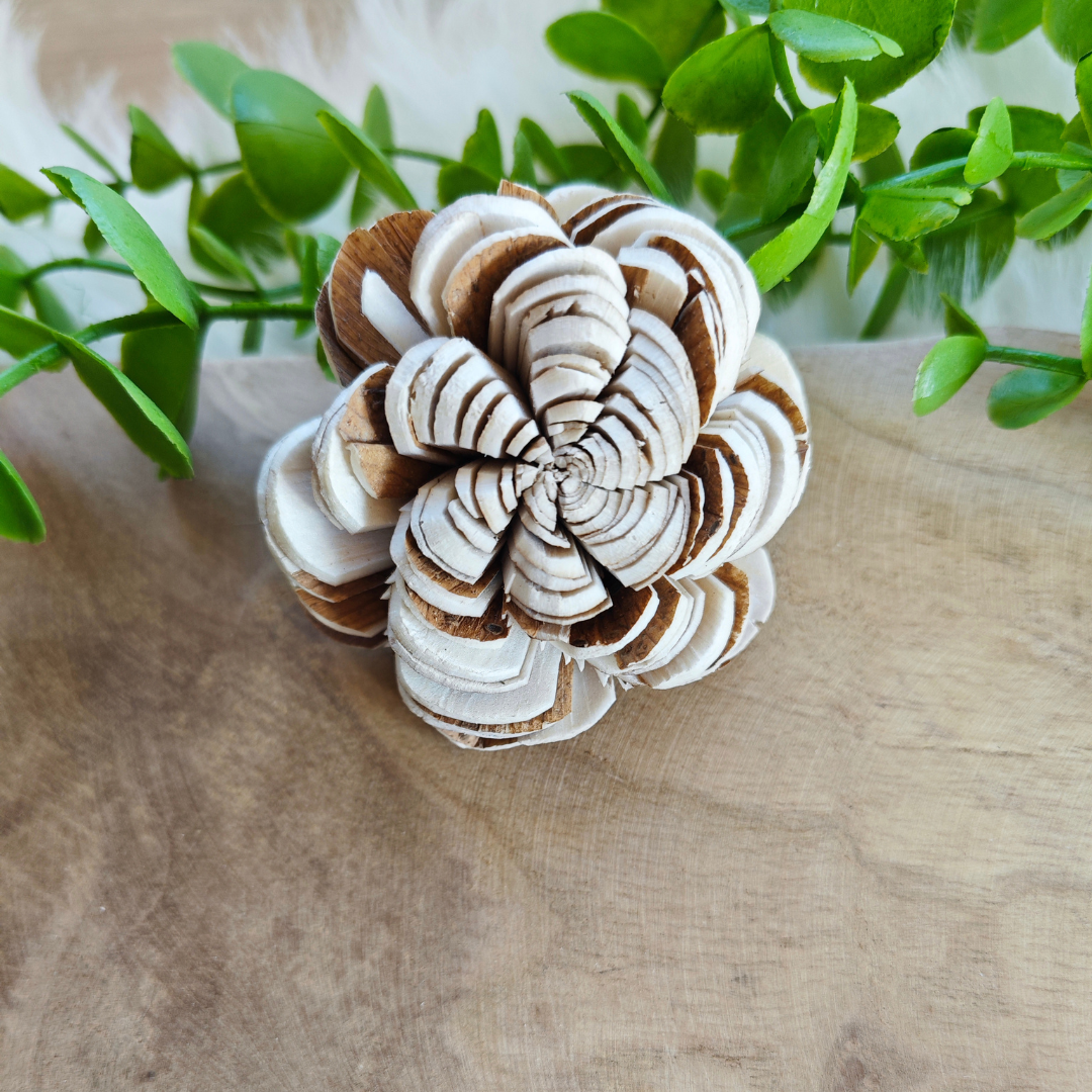 Fleur en bois (Lot de 5) - Jeanne