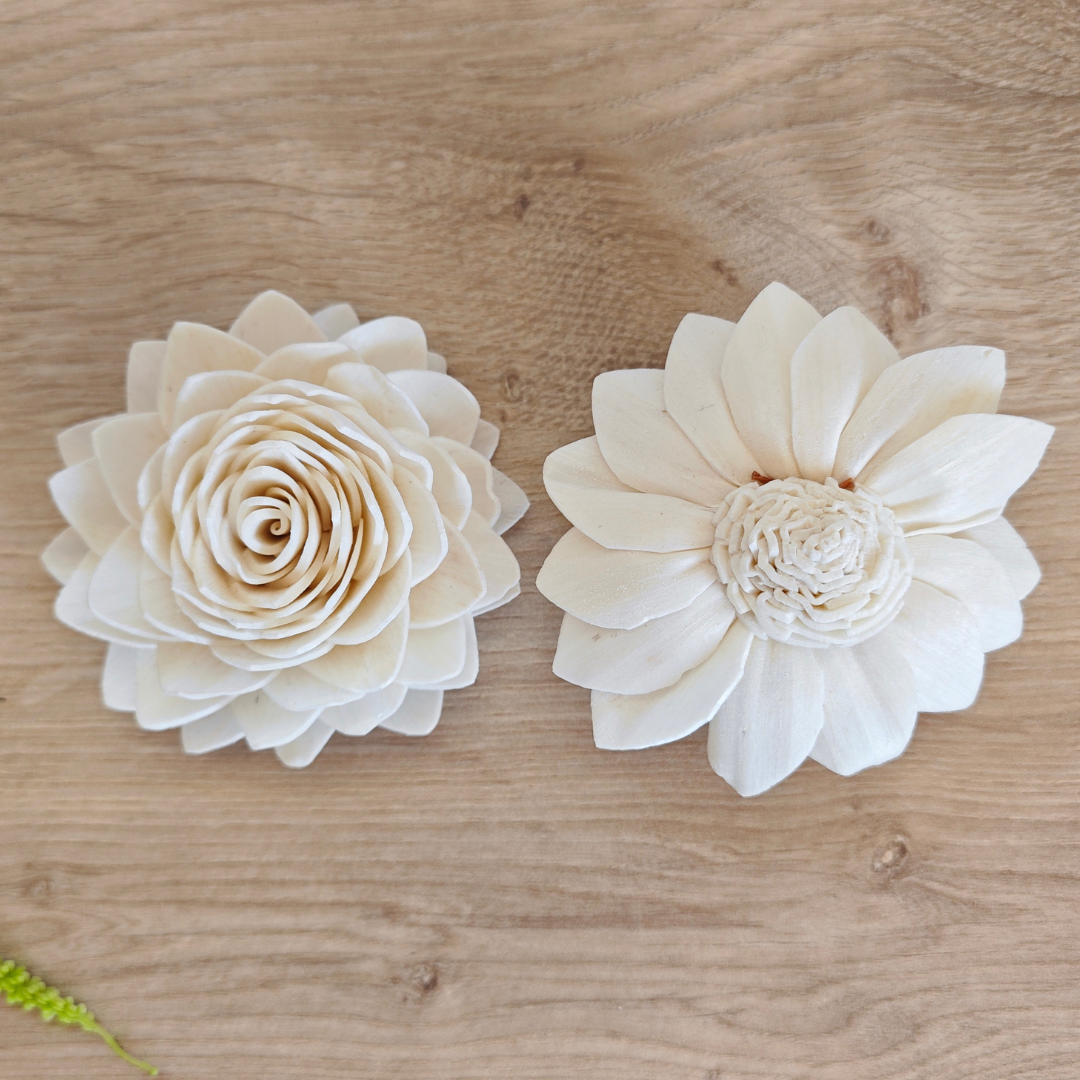 Fleur en bois (Lot de 5) - Lora