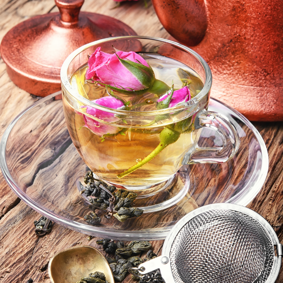Thé vert Éclat Floral - Booster d’éclat naturel - rose, grenade & menthe