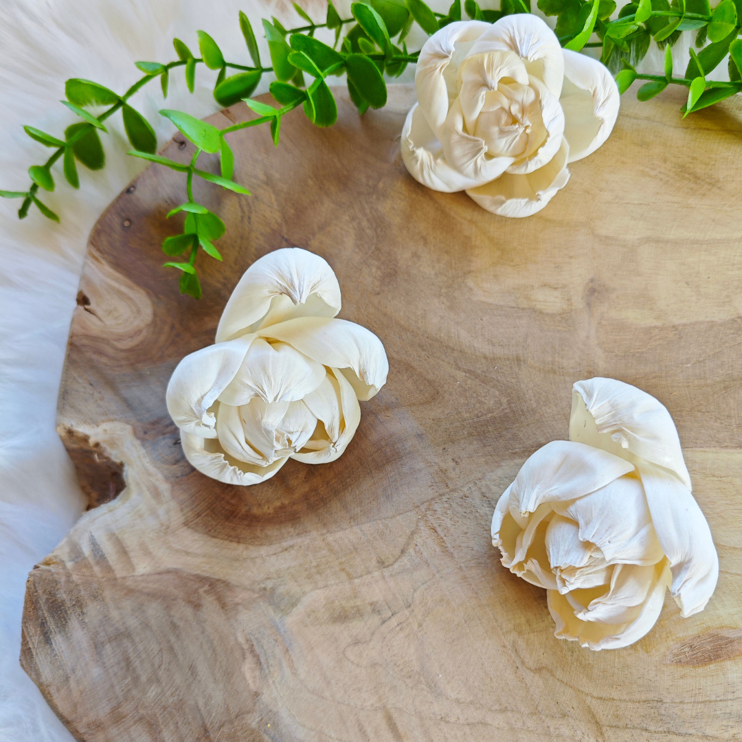 Fleur en bois (lot de 5) - Piv