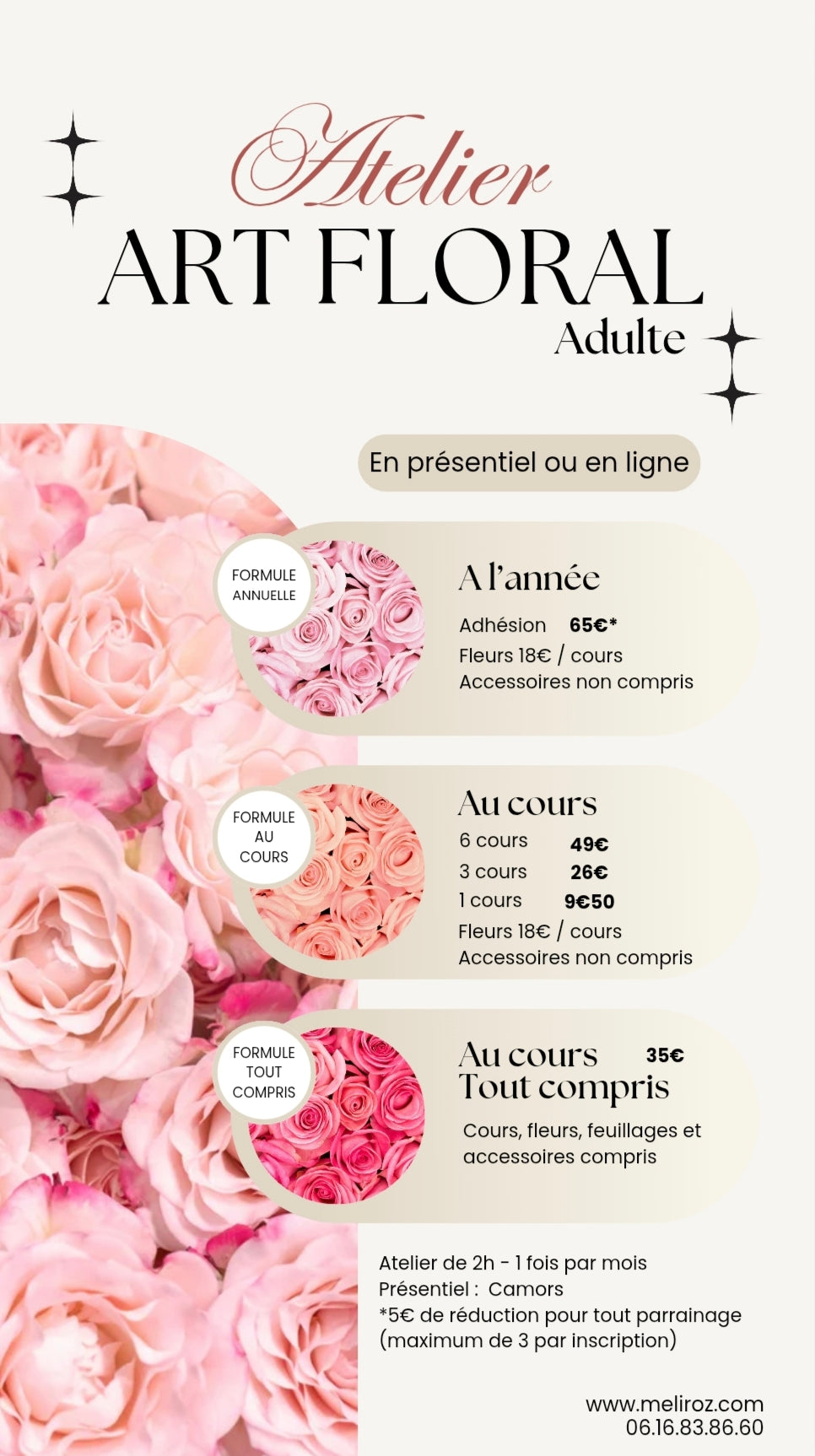 ART FLORAL - Adhésion en ligne ou en présentiel