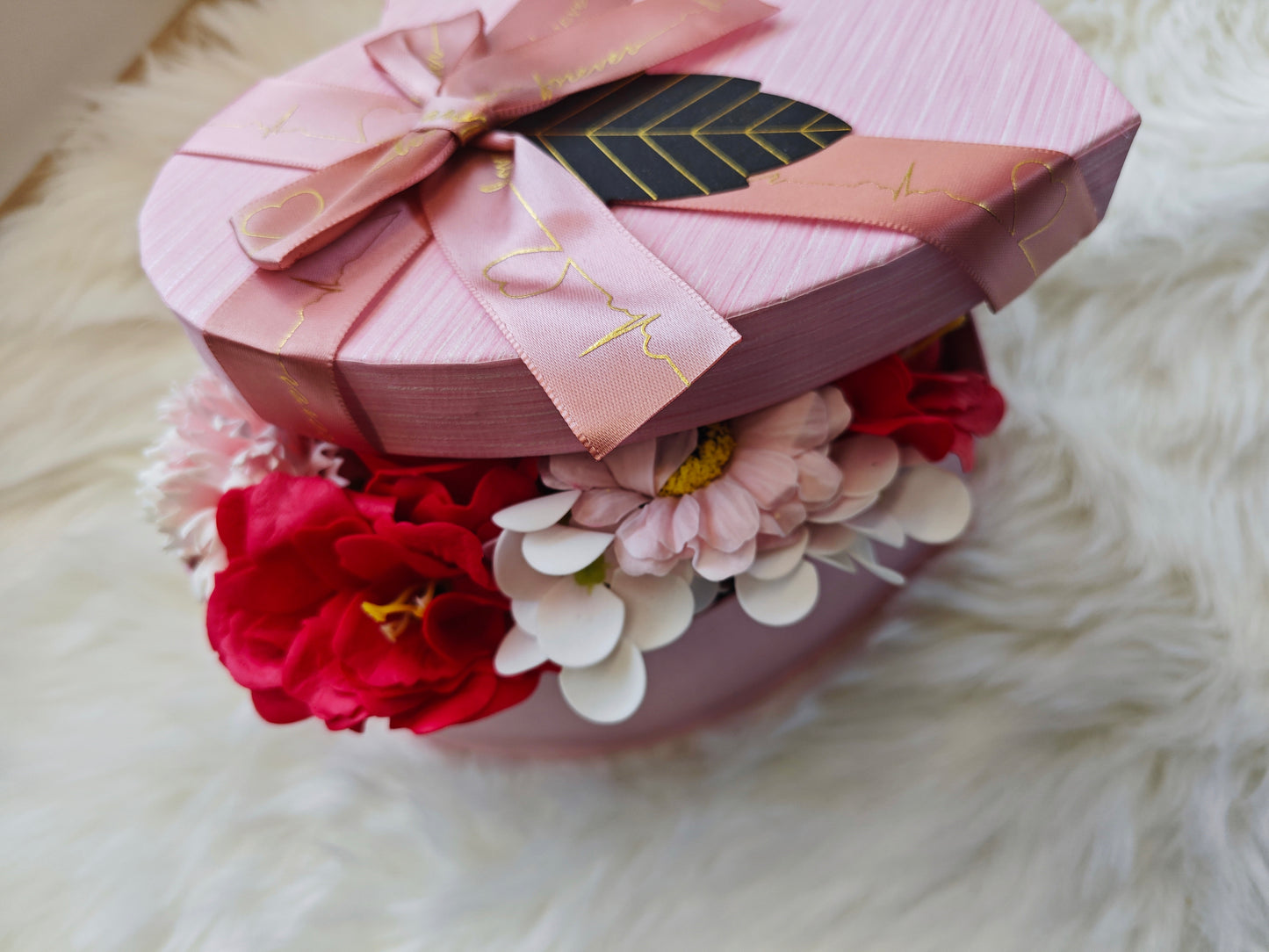 Cœur fleuri et mug personnalisé