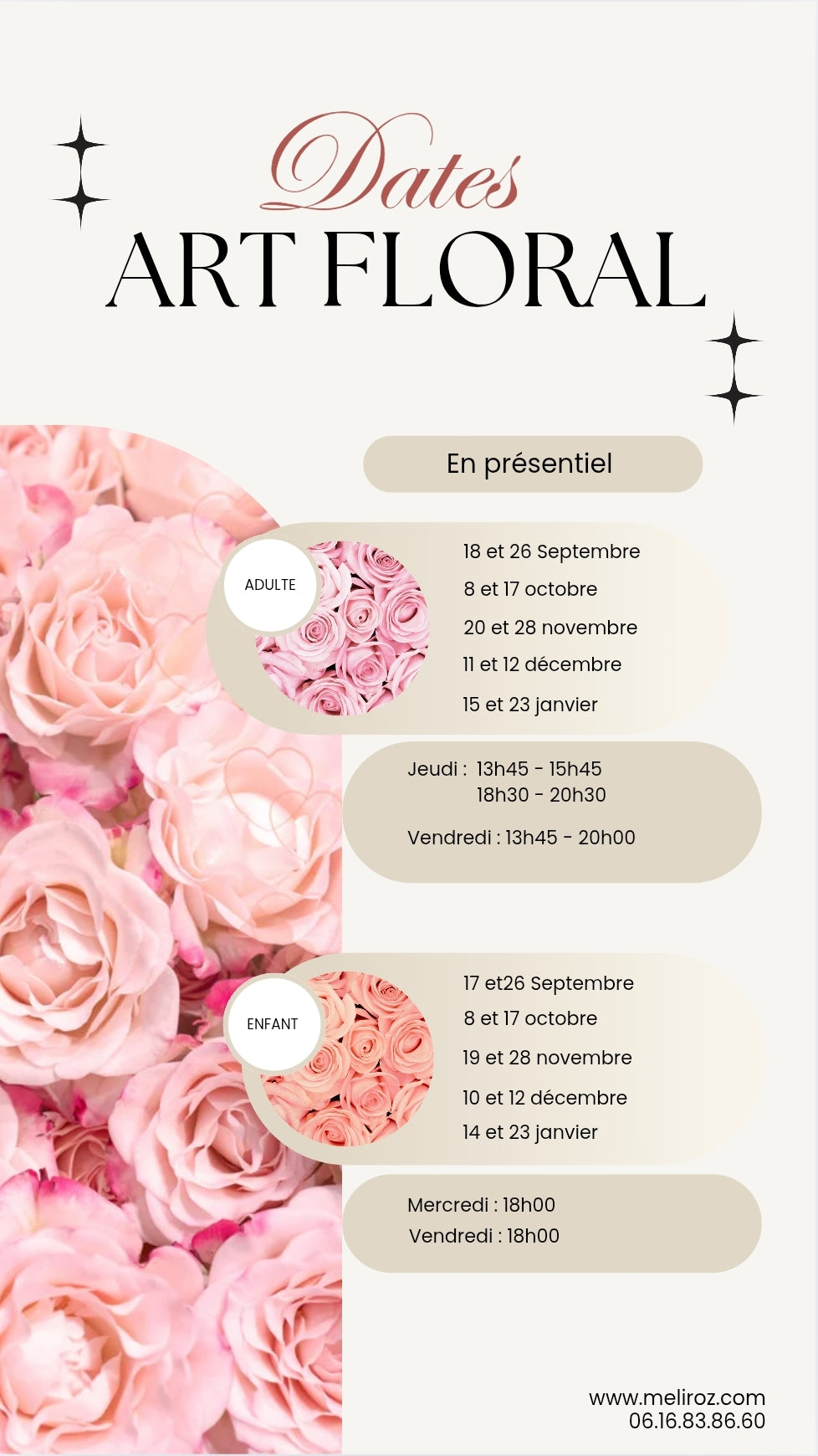 ART FLORAL - Adhésion en ligne ou en présentiel