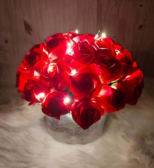 Flowerbox de Roses Lumineuse