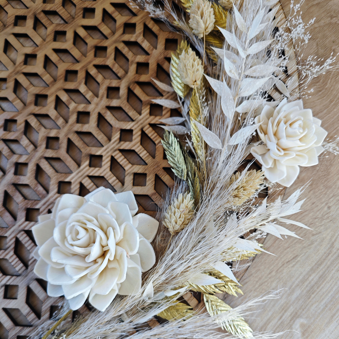 Fleur en bois (Lot de 5)  - Cléa