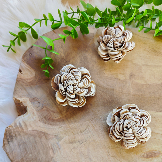 Fleur en bois (Lot de 5) - Jeanne