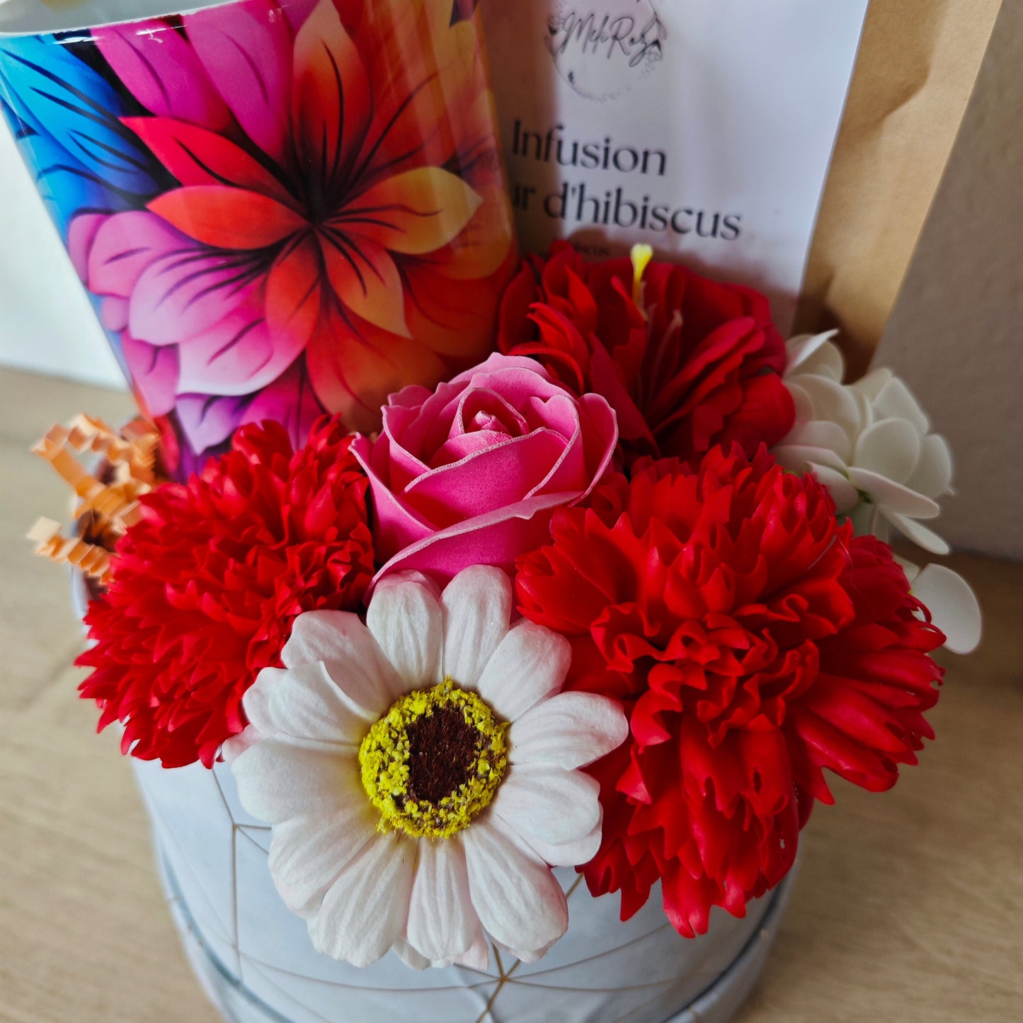 Coffret Douceur Fleurie – Thé, Mug & Tendresse
